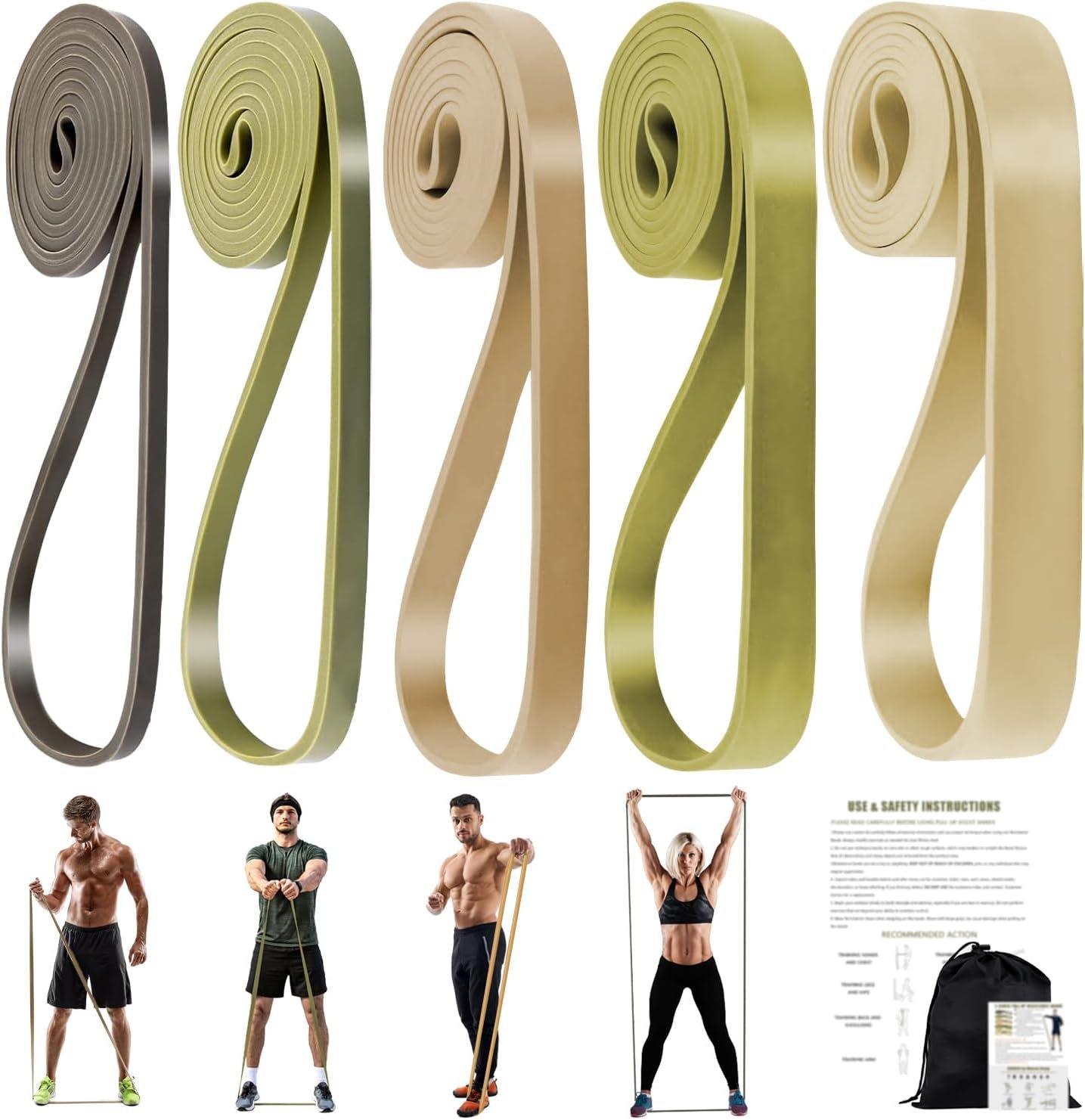 Latex TPE pull up power exercise bands
