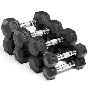 rubber hex dumbbell