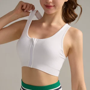 Front Zipper Running Bra